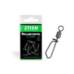Rychlé Dodání ZFISH - Obratlík Rolling swivel with T Snap