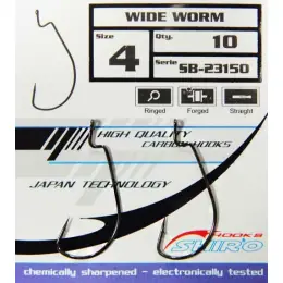 SHIRO - Háček Wide Worm (10ks), očko Expresní Doručení