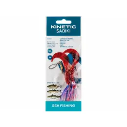 Kinetic - Návazec Sabiki Shadtail Skirt UV rig 130cm 0,60mm vel.3/0 Akční Cena