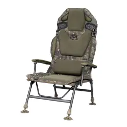Trakker Křeslo komfortní s područkami Levelite Camo Longback Chair Tovární Cena