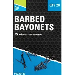 PRESTON INNOVATIONS - Držák na nástrahy Barbed Bayonets, 20ks Vysoce Kvalitní
